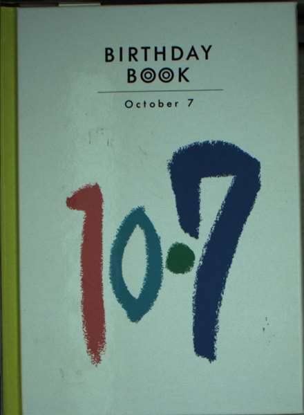 BIRTHDAY BOOK 10月7日