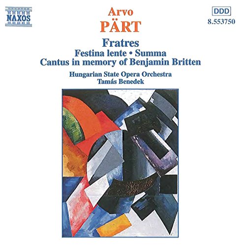 Fratres / Festina Lente / Summa / Cantus [CD] Arvo Prt