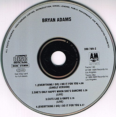 (Everything I do) I do it for you (1991) [Single-CD] [CD] Bryan Adams