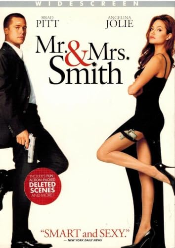 Mr & Mrs Smith [DVD] Brad Pitt Angelina Jolie Vince Vaughn Adam Brody Kerry Washington Keith Diorio Chris Weitz Rachael Huntley Michelle Monaghan Stephanie March Jenny Morrison Perrey Reeves William Fichtner Ron Bottitta Earl Houston Bullock Maree Cheatha
