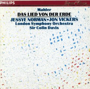 Lied Von Der Erde [CD] Gustav Mahler Colin Davis London Symphony Orchestra Jessye Norman; Jon Vicker