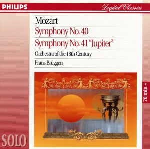 Mozart: Symphonies 40 & 41 [CD] Bruggen; Orch of 18th Century