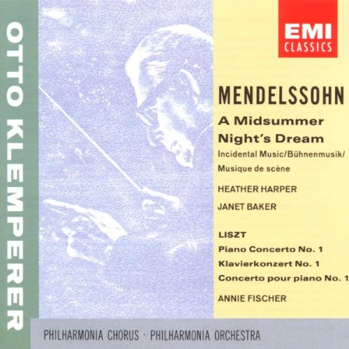 Mendelssohn: A Midsummer Night's Dream / Liszt: Piano Concerto No. 1 / Strauss: Die Fledermaus [CD] J. Strauss Klemperer Philharmonia Orchestra; Annie Fischer