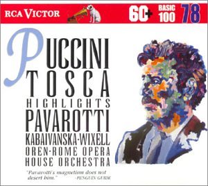 Tosca Highlights [CD] Puccini Pavarotti; Rome Opera House Orchestra