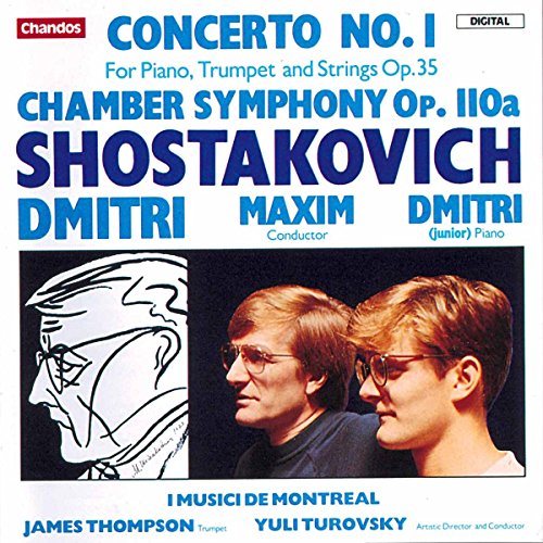 Piano Concerto 1 / Chamber Symphony Op 110a [CD] Dmitry Shostakovich Maxim Shostakovich Yuli Turovsky Musici de Montreal; Dmitri Shostakovich Jnr
