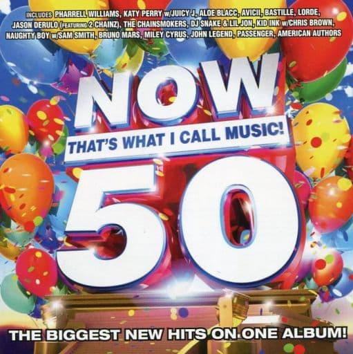 Now 50: That's What I Call Music [CD] Various Artists Miley Cyrus Sam Smith Chris Brown Conway Foxes! John Legend Juicy J Katy Perry Lil Jon Mary Lambert Passenger Pharrell Williams Kid Ink Lorde American Authors Bastille 2 Chainz Aloe Blacc Avicii Bruno