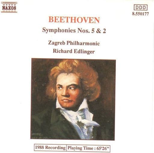 Beethoven;Symphonies 2 & 5 [CD] Zagreb Philharmonic; Edlinger