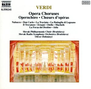 Verdi:Opera Choruses [CD] Verdi， G.