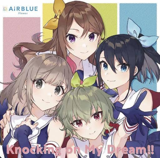 CUE! Team Single 01「Knocking On My Dream!!」 [CD] AiRBLUE Flower[六石陽菜(CV:内山悠里菜)、鷹取舞花(CV:稗田寧々)、鹿野志穂(CV:守屋亨香)、月居ほのか(CV:緒方佑奈)]