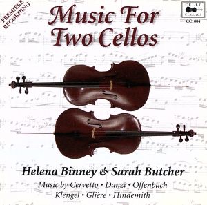 Music for Two Cellos [CD] Giacobbe Basevi Cervetto Jacques Offenbach Julius Klengel Paul Hindemith Reinhold Glire; Wolfgang Amadeus Mozart
