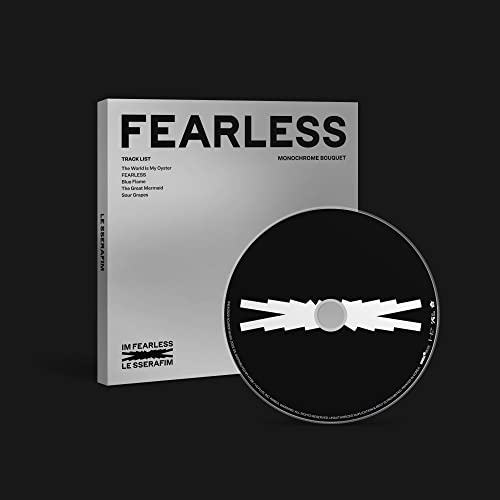 Fearless - Monochrome Bouquet Version - incl. 32pg Lyric Book， Double-Sided Photocard + Postcard [CD] Le Sserafim