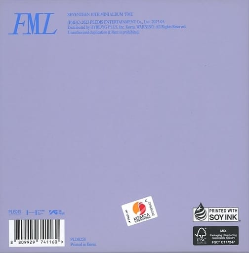 FML - Deluxe Version - incl. 264pg Photobook， 12pg Lyric Book， 13 Photocards + 10 Team Photocards [CD] Seventeen