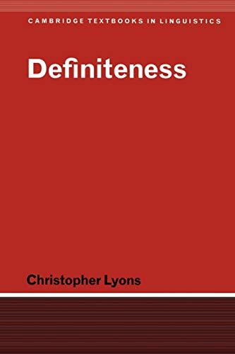 Definiteness (Cambridge Textbooks in Linguistics) [Jan 12， 2008] Lyons