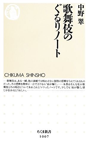歌舞伎のぐるりノート (ちくま新書 1007) [新書] 中野 翠