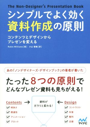 シンプルでよく効く資料作成の原則 - コンテンツとデザインからプレゼンを変える- [Sep 26， 2015] Robin Williams; 小山 香織
